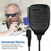 Clip-on Speaker Microphone for Walkie Talkies, 3.5mm + 2.5mm Earphone + Mic Plug(Black)