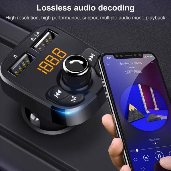 384 Car Multi-functional Smart MP3 Player Bluetooth Hands-free Receiver