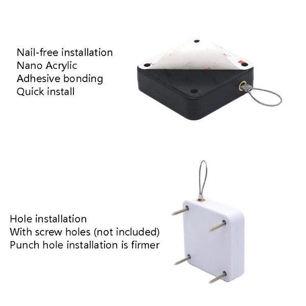 P093 Automatic Doorkeeper Telescher Door Closer Sliding Door Anti-Theft Box, Specification: 3rd Generations White All Glue 1200g 1.2m