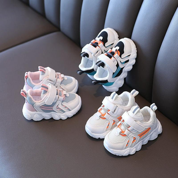 Children Sports Shoes Babies Breathable Net Shoes, Size: 21(Pink)