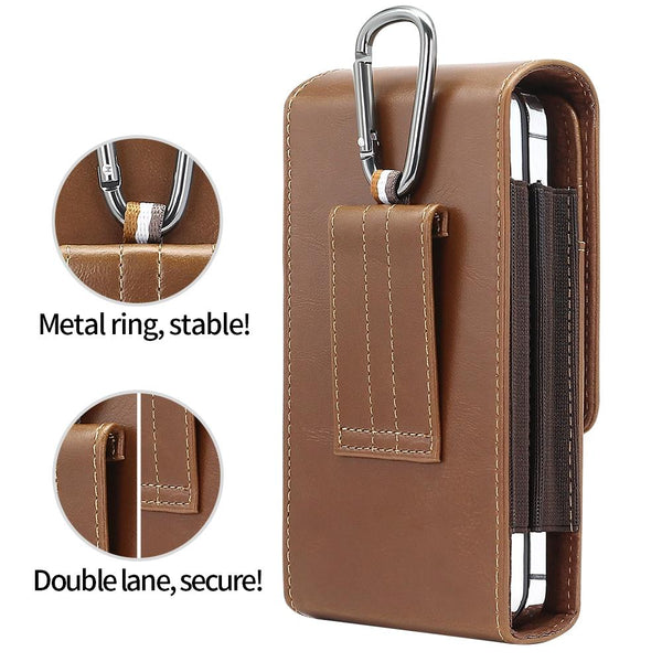 For Phones Below 6.7 inches Multifunctional Vertical Magnetic Flip Phone Waist Bag(Black)