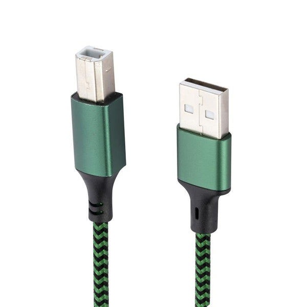 USB 2.0 to Square Port A/B Printer Adapter Cable, Length:0.5m(Green)