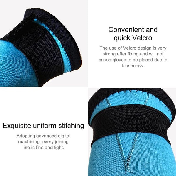 DIVE&SAIL 3mm Children Diving Gloves Scratch-proof Neoprene Swimming Snorkeling Warm Gloves, Size: L for for Aged 9-12(Blue)