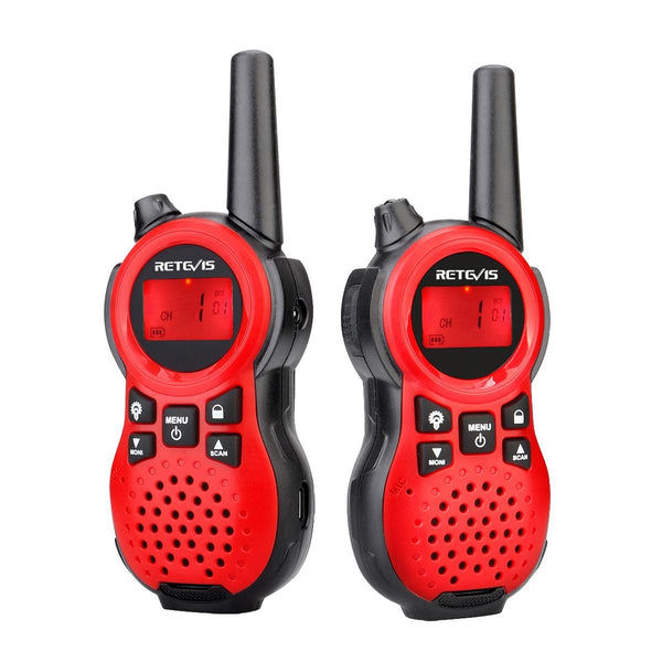 1 Pair RETEVIS RT38 US Frequency 22CHS FRS License-free Children Handheld Walkie Talkie(Red)