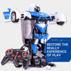 1023 4 Channels Remotely Deformed Car Toy Car(Blue)