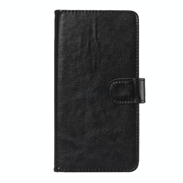 5.5-6.3 Inch Universal Crazy Horse Texture 360 Degree Rotating Carry Case with Holder & Card Slot for Galaxy Mega 6.3 / i9200(Black)