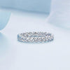 BSR311 Sterling Silver S925 Geometric Twist White Gold Plated Ring(No.8)