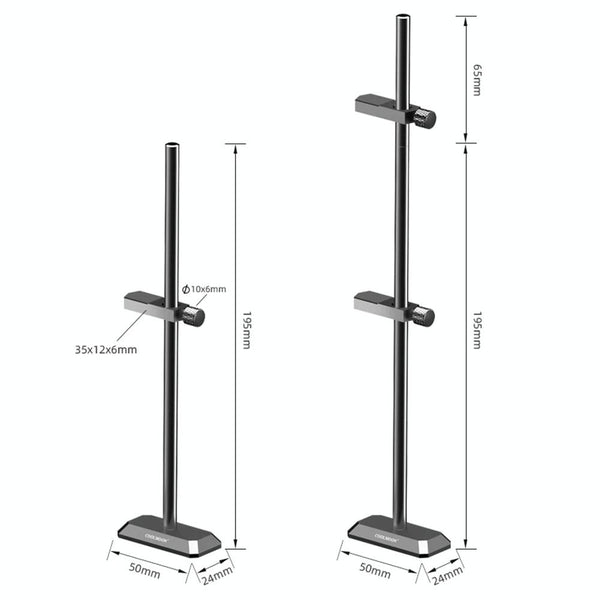 COOLMOON GH260 Desktop Computer Vertical Mounted Graphics Card Protection Shelf Metal Rod Magnetic Support Bracket, Color: GH260 Silver
