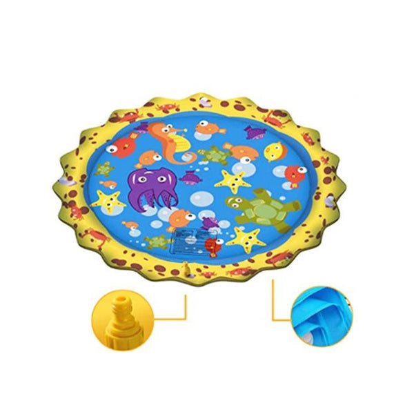 Cartoon Pattern Round Inflatable Outdoor Lawn Sprinkler Pad Children Pad, Diameter: 100cm