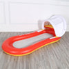 Inflatable Sunshade Water Floating Bed PVC Foldable Recliner with Removable Awning, Size:160 x 90cm(Red)