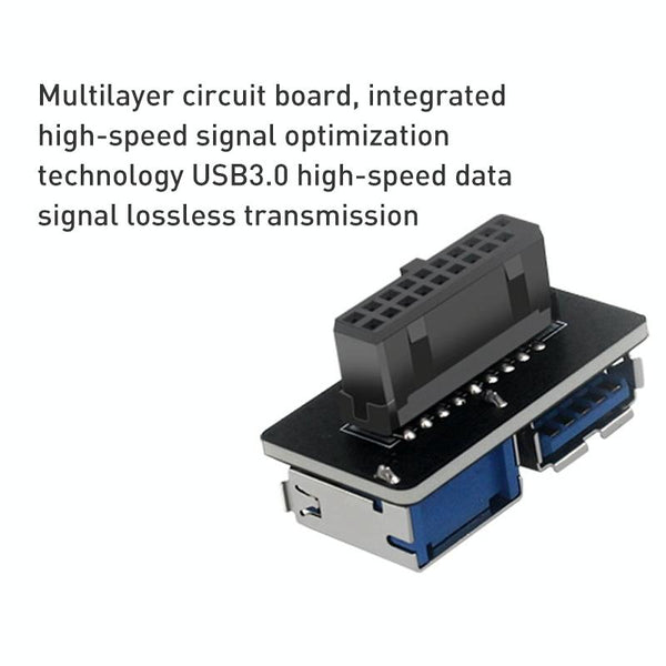 10 PCS 19/20Pin to Dual USB 3.0 Adapter Converter, Model:PH22C