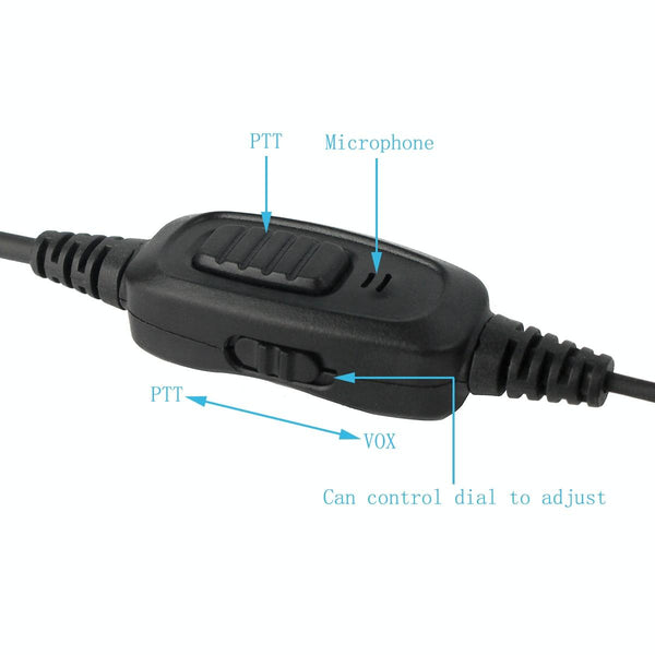 RETEVIS R-112 PTT / VOX Covert Acoustic Tube Earphone Microphone for H-777/RT-5R/RT1/RT2/RT5