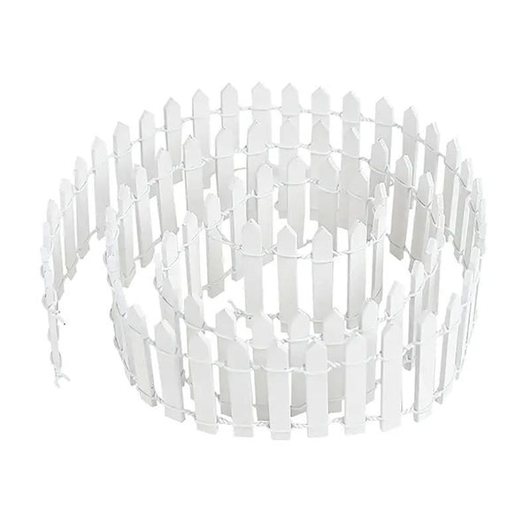 90cm Miniature Wooden Fence DIY Fairy Garden Mini Landscape Ornament(White)