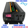 8000W (Actual 1300W) 12V to 220V High Power Car Sine Wave Inverter Power Converter