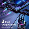 JOYROOM JR-CL18 Multi-port Car Wireless FM Transmitter with Coiled Cable(Silver)