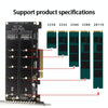 PCI-E X8 Double Disk Transfer Card NVME M.2 MKEY SSD RAID Array Expansion Adapter(PH45)