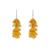 Long Exaggerated Fabric Art Handmade Petal Earrings, Color: E1908-30 Yellow