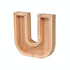 Wooden English Alphabet Piggy Bank Transparent Acrylic Piggy Bank(U)