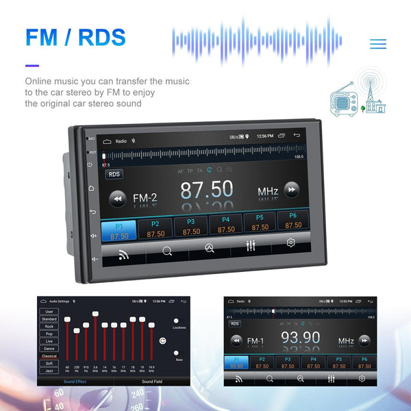 A3194 7 Inch Android 11 Central Control Carplay 2+32G Car Large Screen Navigation Reversing Video Player, Style: Standard