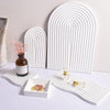Epoxy Resin Mold Gypsum Candle Stand Arch Storage Tray Silicone Mold, Spec: Wave Suqare