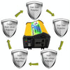 Legend I Generation DC12V to AC220V 3000W Modified Square Wave Car Power Inverter(Yellow)