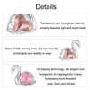 S925 Sterling Silver Platinum-plated Pink Swan Rose DIY Beads(BSC980)