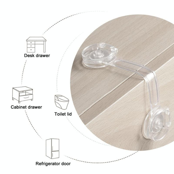 5 PCS/Pack Children Drawer Anti-opening Cabinet Door Refrigerator Safety Lock