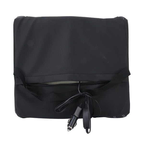 12V Four Season Chemical Fiber Wrapping Lumbar Seat Relaxation Waist Support Cushion for Car Office Family (Red)