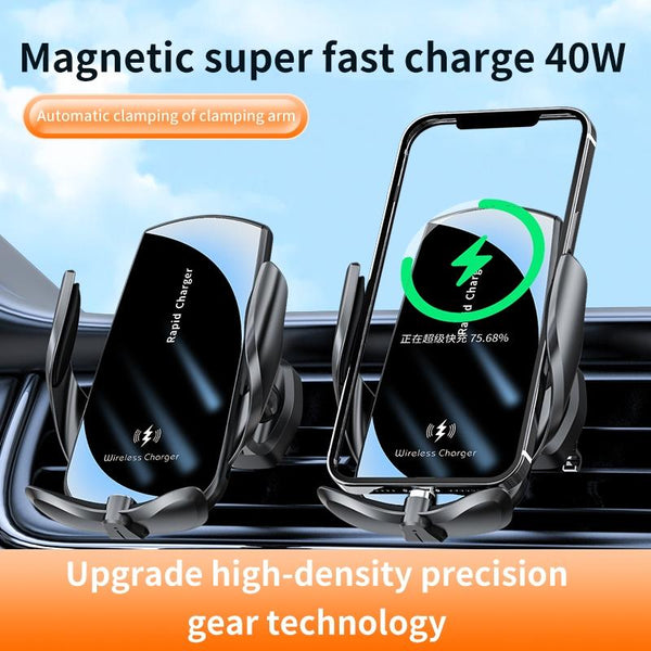 V5S 40W Magnetic Fast Charging Car Phone Holder(Black)