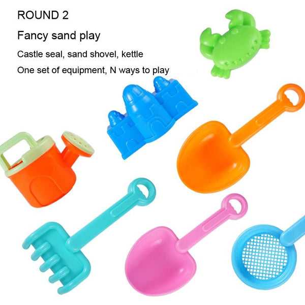 13pcs/Set Children Beach Toys Set Large Sand Shovel Bucket Sand Digging Tools Hourglass, Color: Purple Lace Barrel
