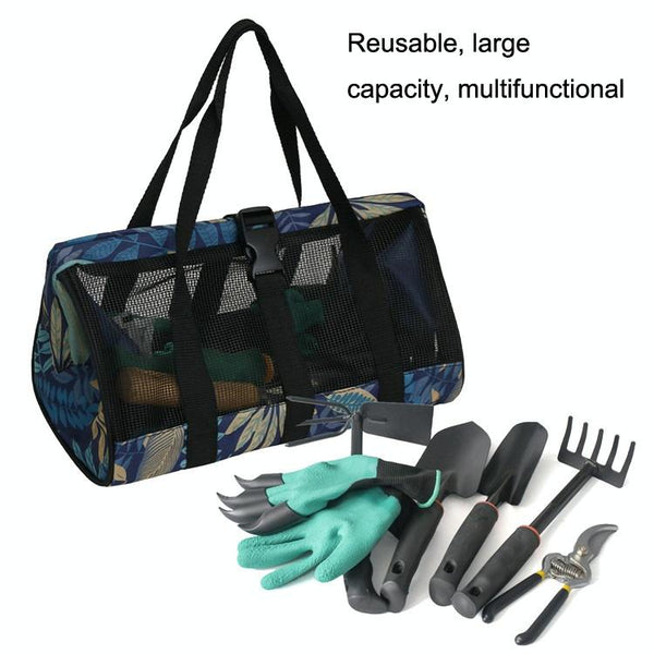 Multifunctional Breathable Portable Garden Tool Bag Fishing Gear Storage Bag(Dark Green)
