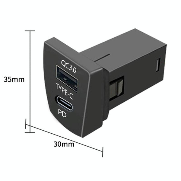 For Toyota RAV4 / WILDLANDER USB-PD Port 60W Fast Charging Modified Car Charger(Non-Destructive Cord)