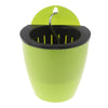 Self-Watering Planter Grow Plants Lazy Flower Pots Wall-hanging Round Resin Plastic Flower Pots, Size: 18x12.5x16cm(Green)