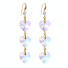E2204-1 Love Crystal Crystal Natural Crystal Handmade Earrings Zircon Long Earrings