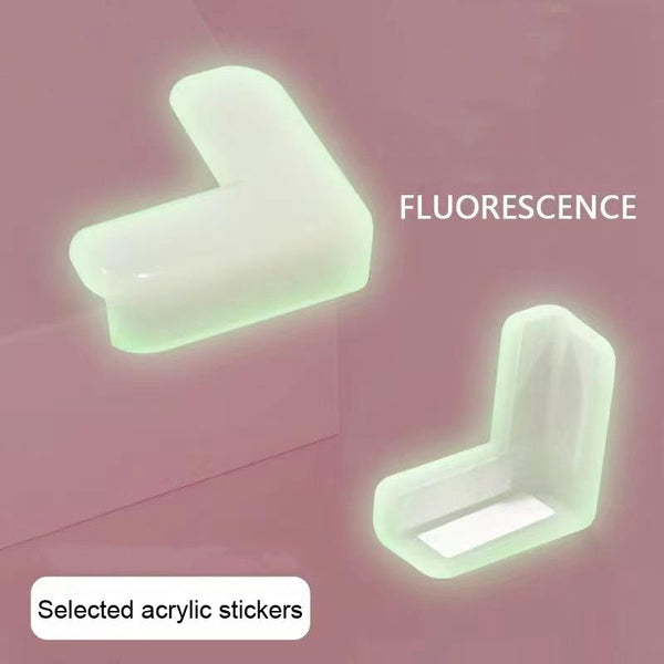 10 PCS Luminous Anti-bump Corner Transparent Coffee Table Corner Protector,Style: L-shape