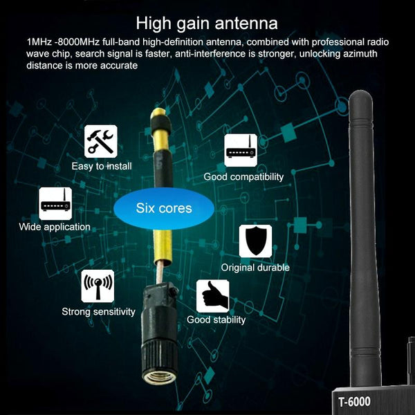 RF Bug Detector & GPS Tracker Finder (Gold)