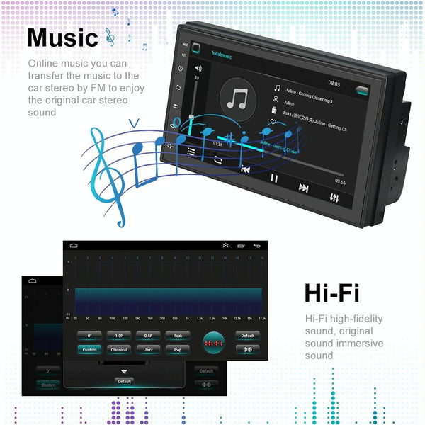 A3018 9 Inch Android Navigation CarPlay 2+64G Dual-Spindle Universal Central Control Screen Car Navigator Reversing Video Player(Standard)