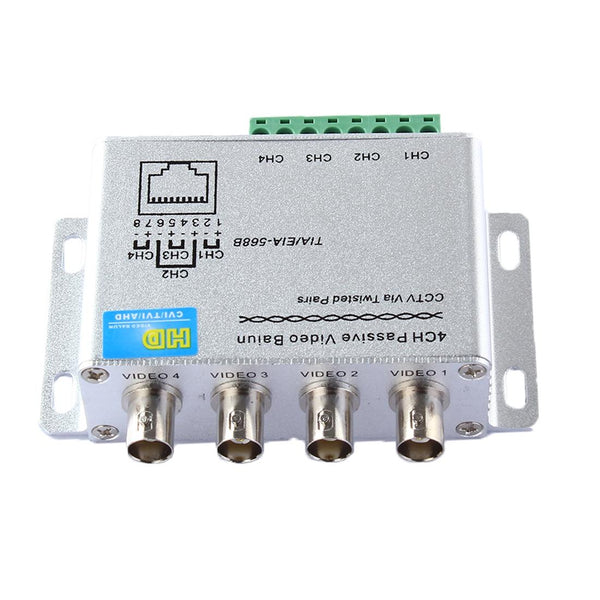 4CH CCTV HD Video Balun for CVI/TVI/AHD 720p/1080p Cat5