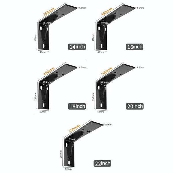 20 inch 50cm Triangle Support Frame Fixed Angle Iron(Black)
