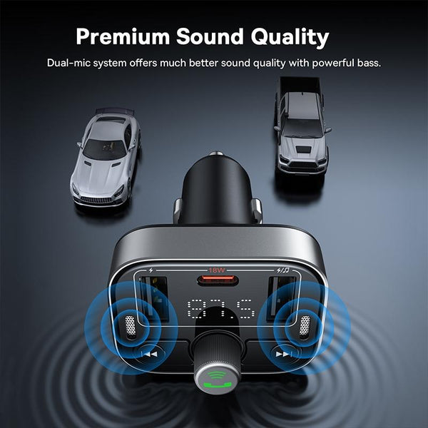 Baseus S-09 Pro Bluetooth Car FM Transmitter(Black)