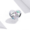 S925 Sterling Silver Sweet Candy Heart Beads DIY Bracelet Necklace Accessories