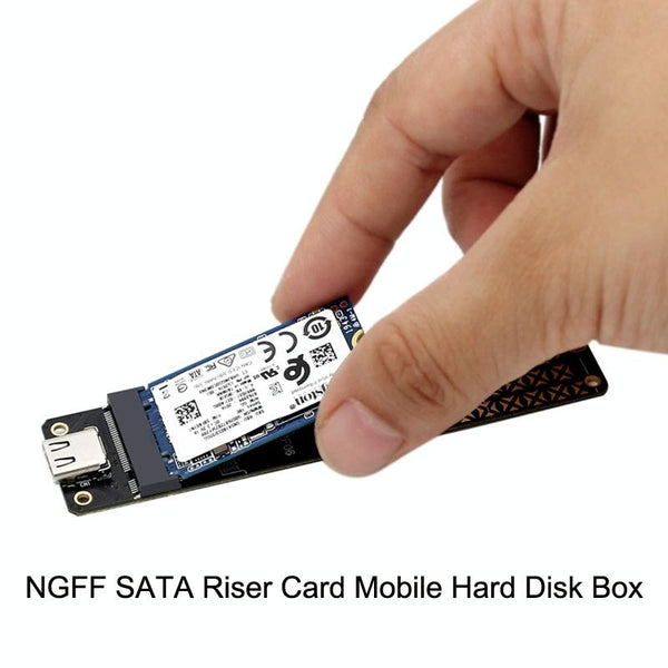 NGFF M.2 Bkey SATA Hard Disk SSD To USB3.1 Type-C / USB-C Expansion Card Conversion Board(Black)