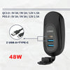 12-24V Bus Handlebar Installed USB Fast Charging Charger, Specifications: 2U+C 2.1A+2.1A+2.1A