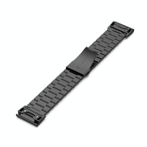For Garmin Fenix5/Forerunner935/Garmin Approach S60 3-Beads Stainless Steel Metal Quick Release Watch Band(black)
