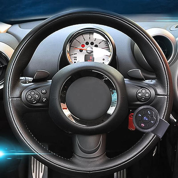 Universal Strap Shape Steering Wheel Remote Control Car Multimedia Wireless Button Remote Control (Black)