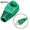 Network Cable Boots Cap Cover for RJ45, Green (100 pcs in one packaging , the price is for 100 pcs)(Green)