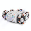 MoFun Five-wheeled Stunt Car 360-degree Swing Arm 2.4G Multifunctional RC Car, specifications:Double control(Grey)