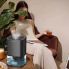 1L 36W Air Dehumidifier for Home Damp Drying Clothes with 7 colors Light EU Plug(Black)