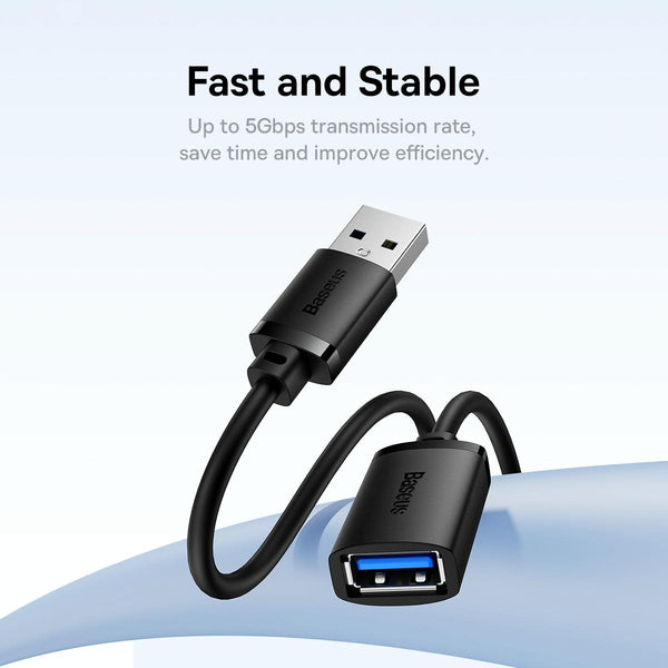 Baseus AirJoy Series USB 3.0 5Gbps Fast Speed Extension Cable, Cable Length:1.5m