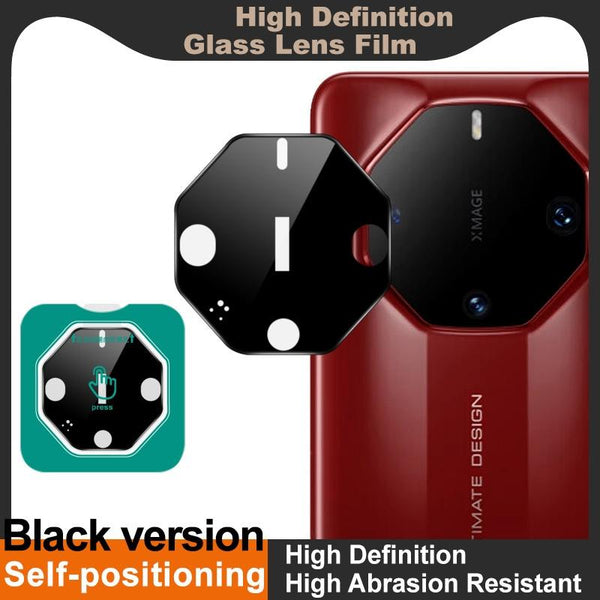 For Huawei Mate 60 RS Ultimate imak Black Version HD Glass Rear Camera Lens Film, Self-positioning Version